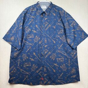 Critical Role Button Down Shirt Mens 5XL Fantasy Weapon Print Geek Cosplay
